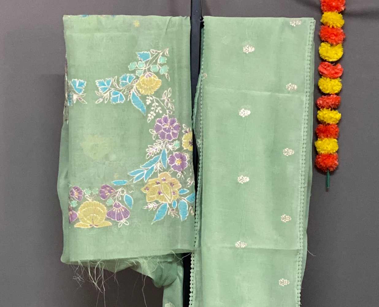 Keerthi - Kota Tissue Saree in Aari Work SWS85