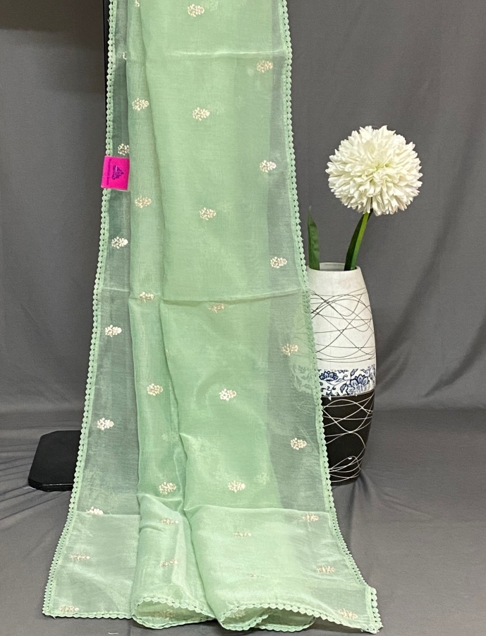 Keerthi - Kota Tissue Saree in Aari Work SWS85