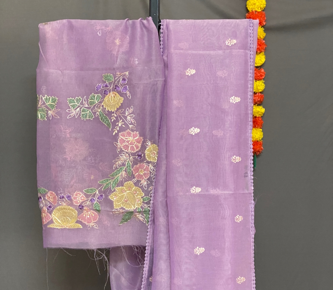 Keerthi - Kota Tissue Saree in Aari Work SWS85