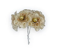 Gold Flowers on stick with ball & pollen