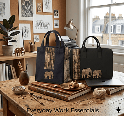 BLACK & BEIGE LAPTOP BAG