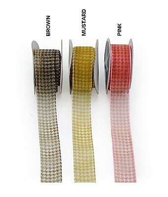 Houndstooth Organza Ribbon
