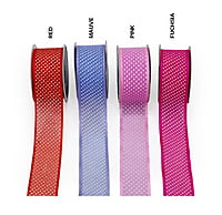 Big Organza Polka Ribbon with Scalloped Edges