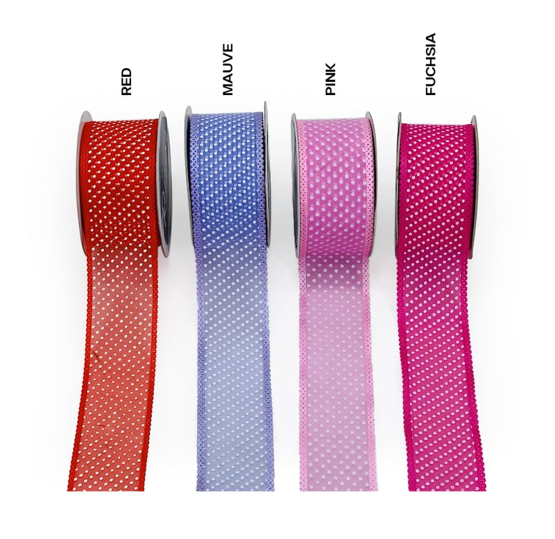 Big Organza Polka Ribbon with Scalloped Edges