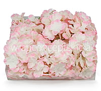 White with Pink Hydrangeas