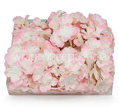 White with Pink Hydrangeas