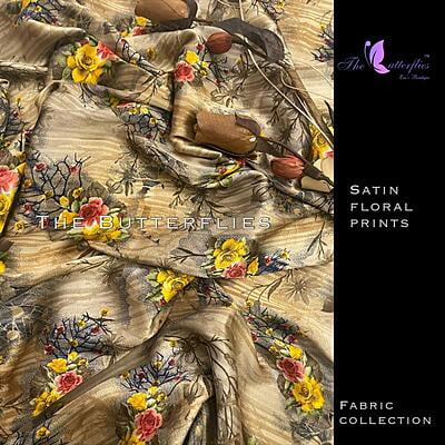 SATIN FLORAL PRINTS FABRIC KCPFSTP13137