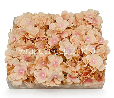 Peach with Pink Hydrangeas