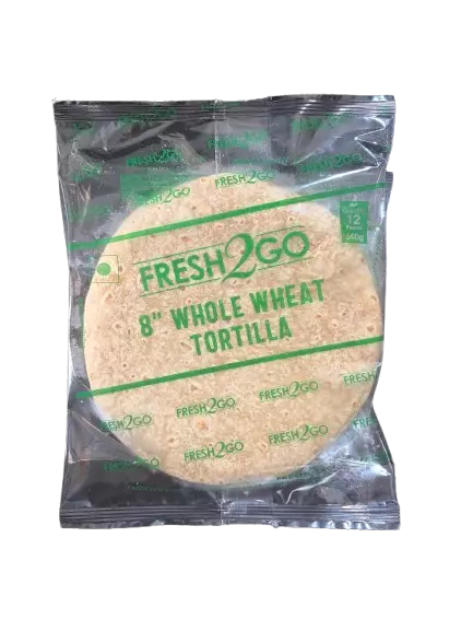 Fresh2go - Frozen Wholewheat Tortilla 8Inch (12*45G)