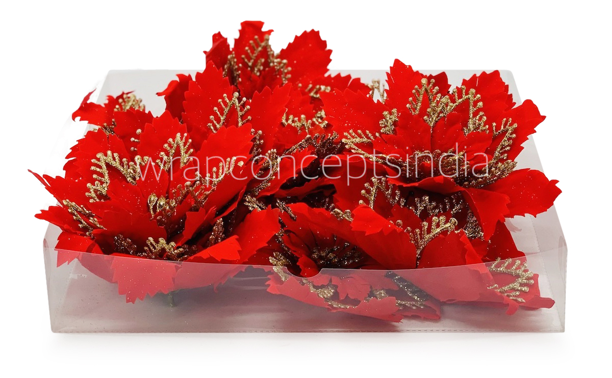 Red Flower with Glitter Flower Center