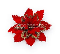 Red Flower with Glitter Flower Center