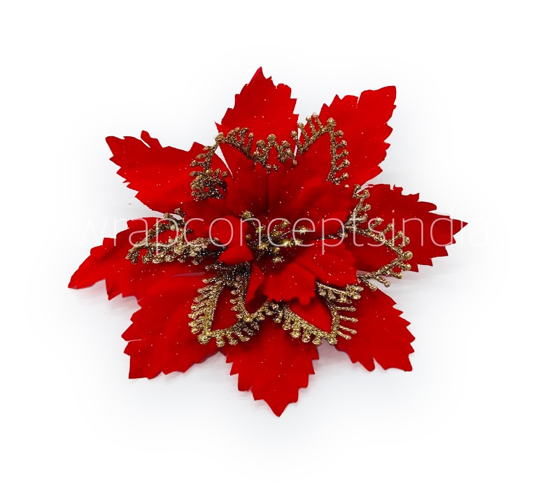 Red Flower with Glitter Flower Center
