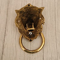 Brass Loin door knocker