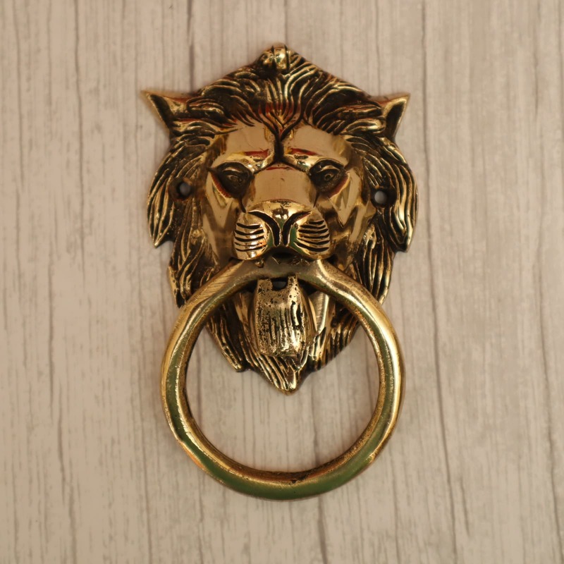 Brass Loin door knocker