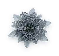 Silver Flower With Silver Glitter Petals