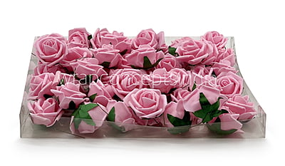 Small Baby Pink Foam Rose on stick