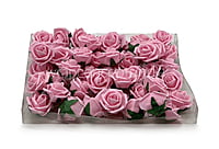 Small Baby Pink Foam Rose on stick