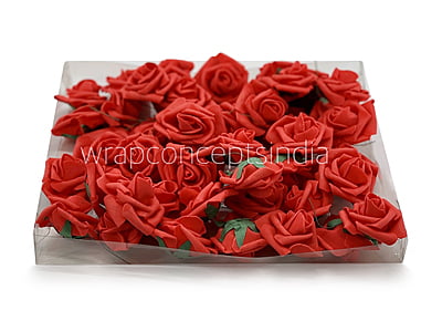 Small Red Foam Rose on stick