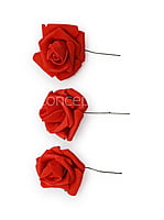 Small Red Foam Rose on stick
