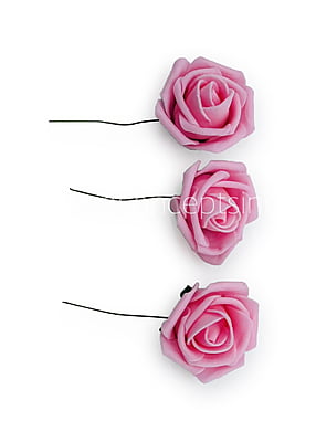 Small Baby Pink Foam Rose on stick