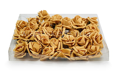 Small Tan Foam Rose on stick