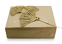 Ginkgo Glitter leaf on Stick