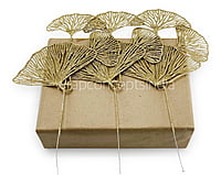 Ginkgo Glitter leaf on Stick
