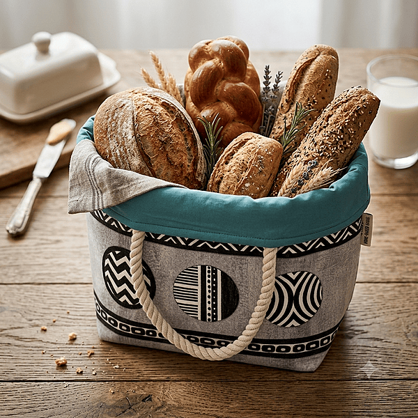 GEOMETRIC CIRCLE ROLL DOWN BAG