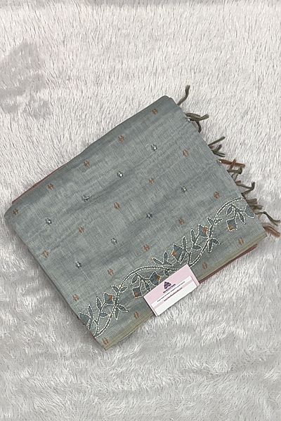 Madavi Kantha Linen Saree  SWS639