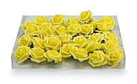 Small Yellow Foam Rose on stick