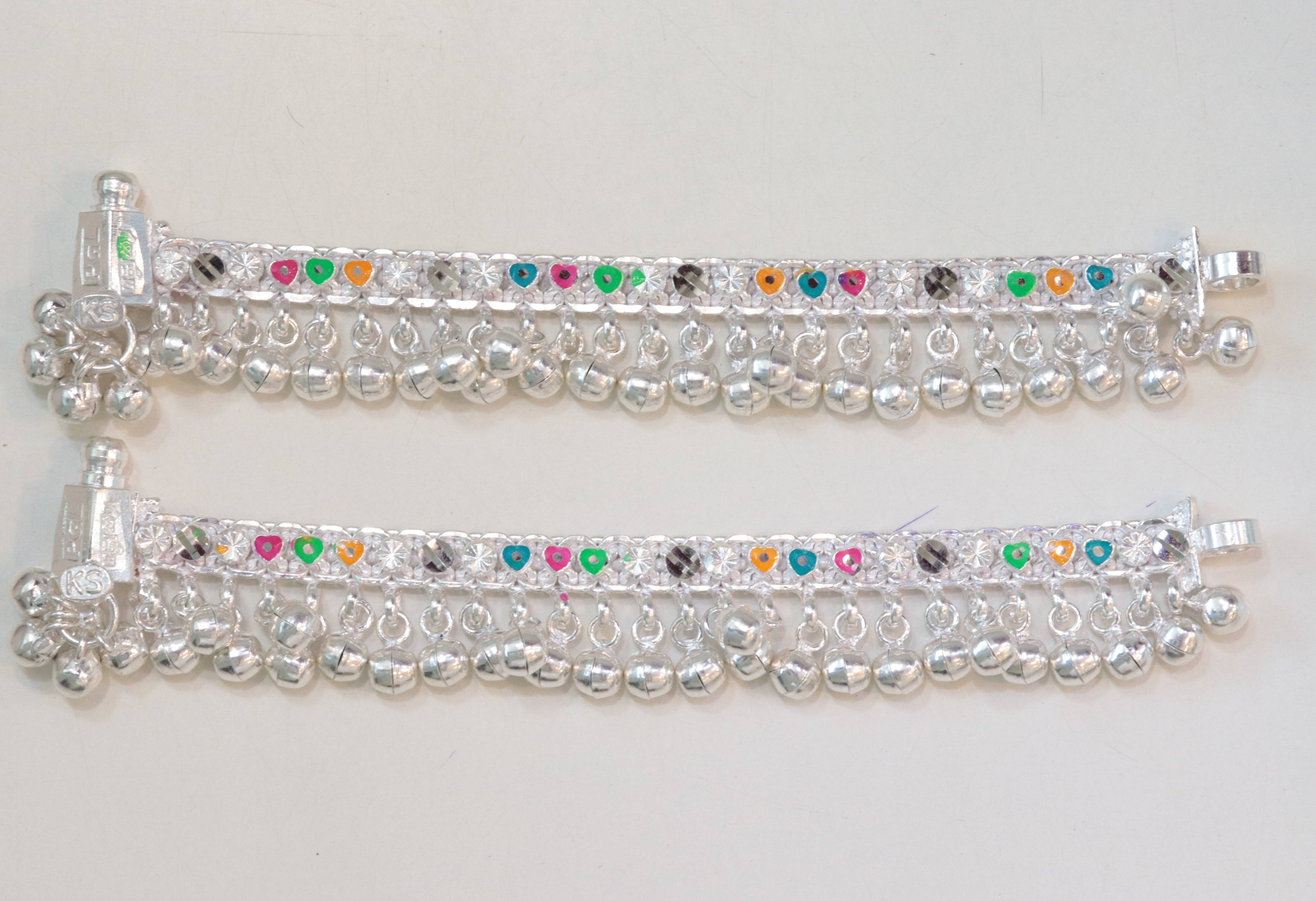 Silver Anklets for Baby 1 years 10364