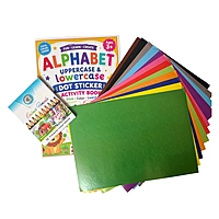 Alphabet Dot Sticker Activity Book for Kids — A5 SIZE — 500+ Dot Stickers Included