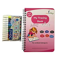 Lines, Curves & Alphabet Tracing Book — A5 — Wiro Bound — Free Mini Sketch Pen