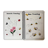 Lines, Curves & Alphabet Tracing Book — A5 — Wiro Bound — Free Mini Sketch Pen
