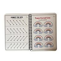 Lines, Curves & Alphabet Tracing Book — A5 — Wiro Bound — Free Mini Sketch Pen