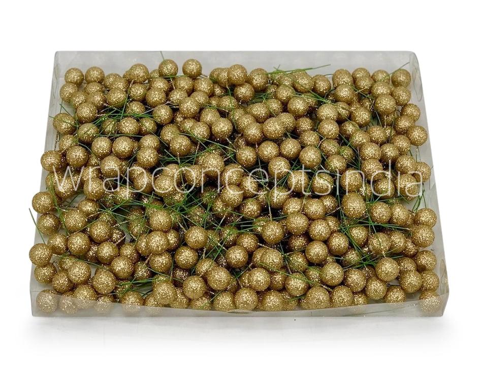 Glitter Pearls Sticks - Gold