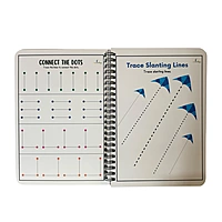 Lines, Curves & Alphabet Tracing Book — A5 — Wiro Bound — Free Mini Sketch Pen