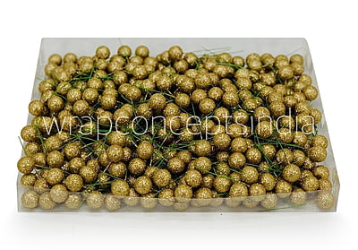 Glitter Pearls Sticks - Gold