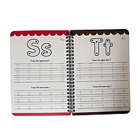 Lines, Curves & Alphabet Tracing Book — A5 — Wiro Bound — Free Mini Sketch Pen