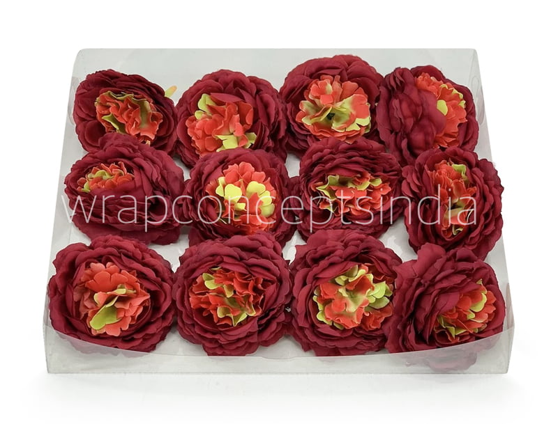 Ornate Peony - Maroon Shaded