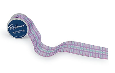 Plaid Ribbon - Blue & Sea Green