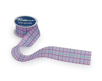 Plaid Ribbon - Blue & Sea Green