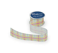 Plaid Ribbon - Blue & Sea Green