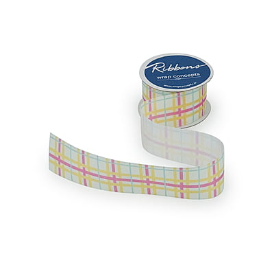 Plaid Ribbon - Blue & Sea Green