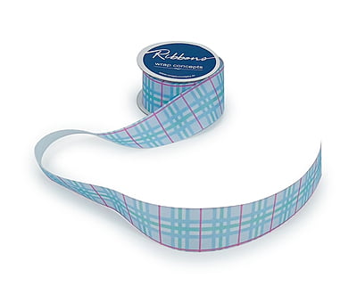 Plaid Ribbon - Blue & Sea Green