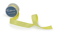 Diagonal Stripe Ribbon - Baby Pink & White