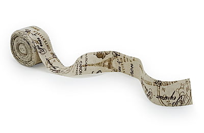 Abstract Print Jute Burlap Ribbon