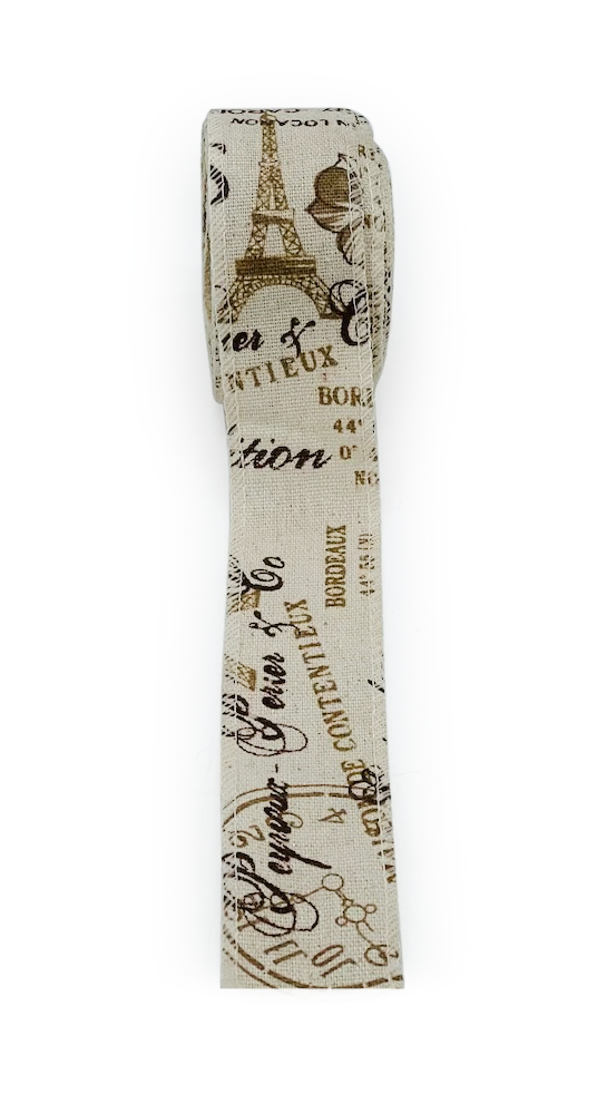 Abstract Print Jute Burlap Ribbon