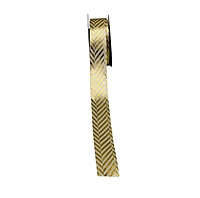 Zigzag Gold Foil Satin Ribbon - 25 mm