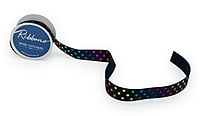 Rainbow Foil Polka Dot Ribbon